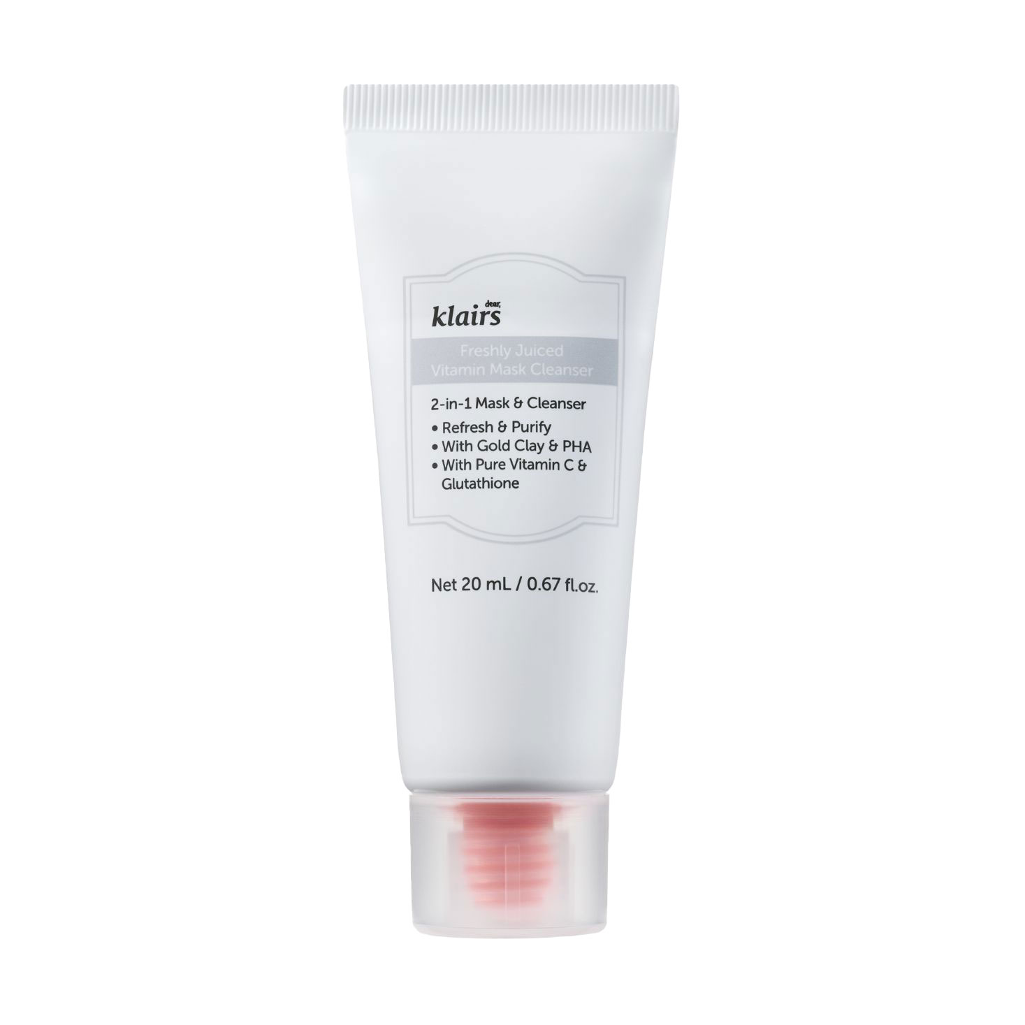 Очищувальна маска для обличчя Dear Klairs Freshly Juiced Vitamin Mask Cleanser з вітаміном С, 20 мл